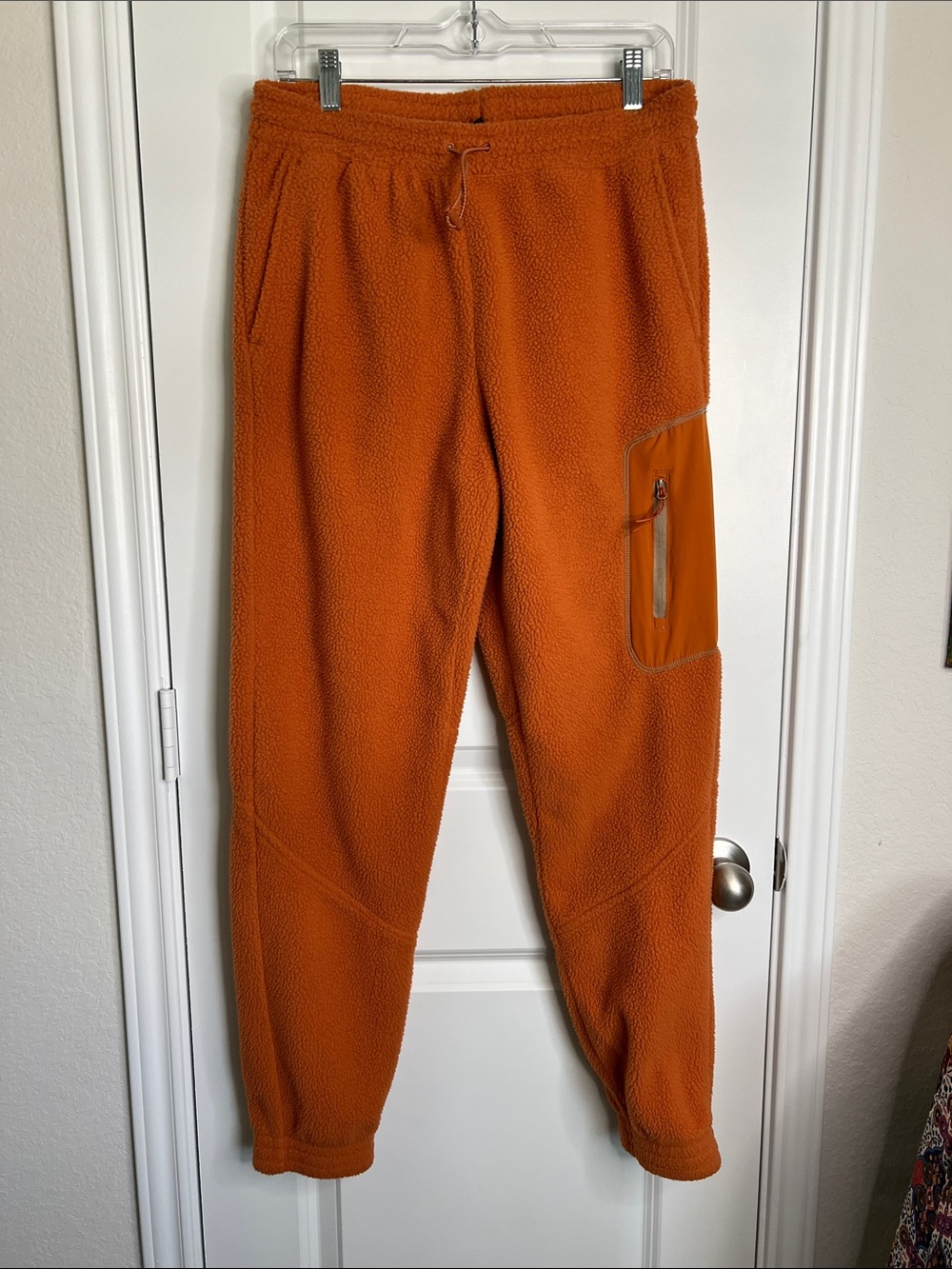 Bonobos Orange Sherpa Joggers with Zip Pocket